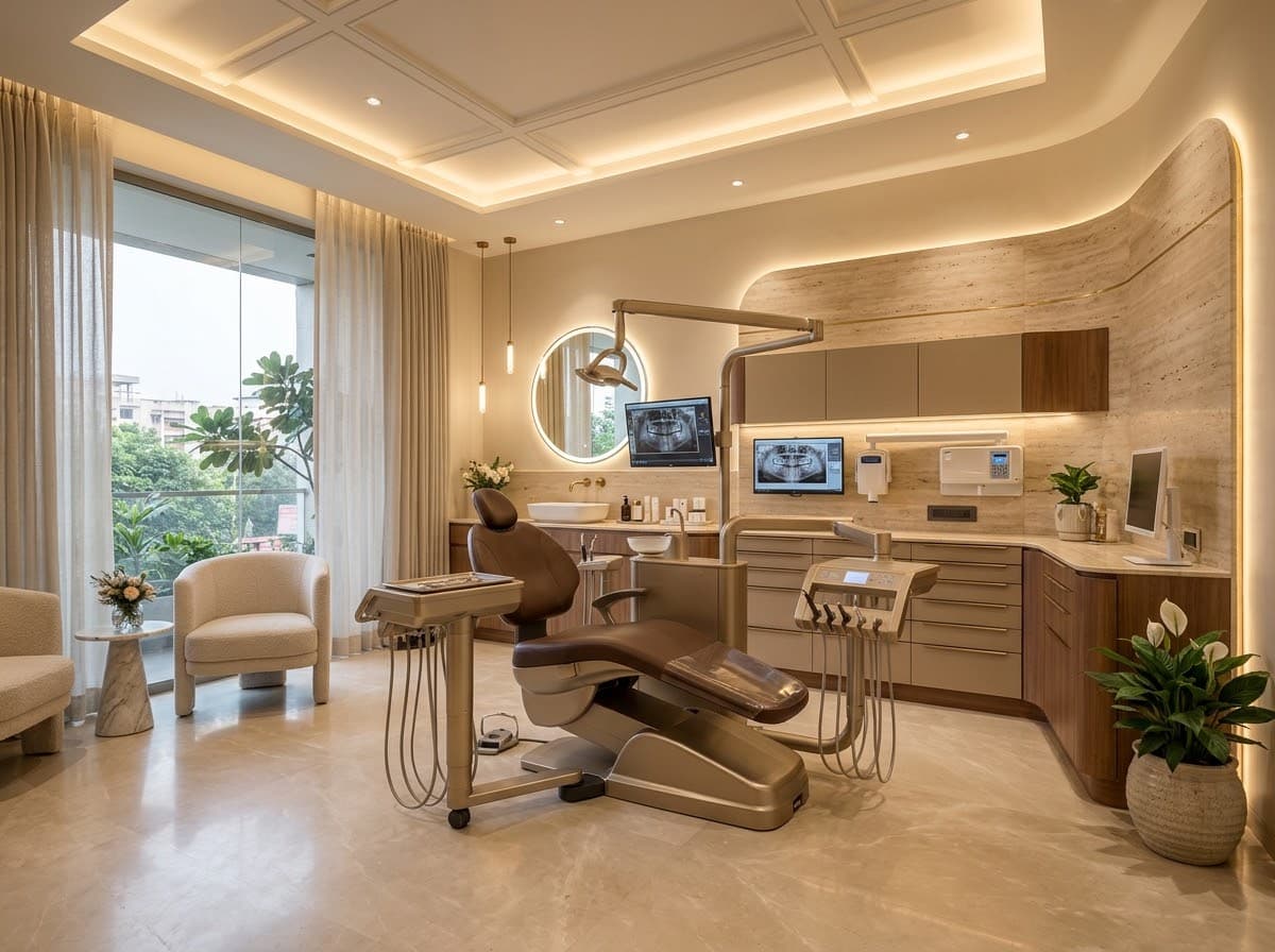 Dant काया Multispeciality Clinic consultation lounge and interior on Boring Canal Road, Patna